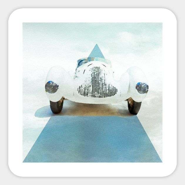 Vintage Alfa Romeo in watercolor Sticker by thelazypigeon